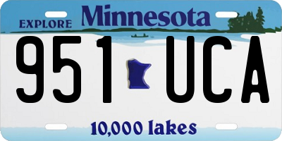 MN license plate 951UCA