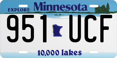 MN license plate 951UCF