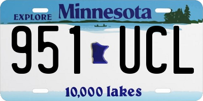 MN license plate 951UCL