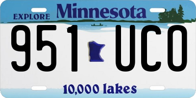 MN license plate 951UCO