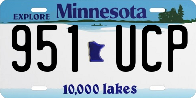 MN license plate 951UCP