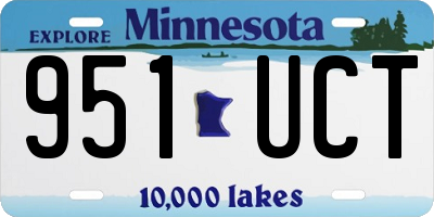 MN license plate 951UCT