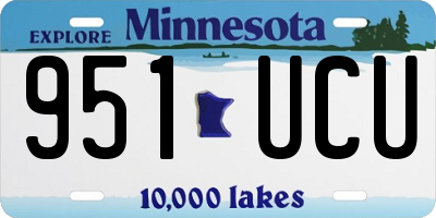 MN license plate 951UCU