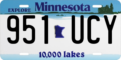 MN license plate 951UCY