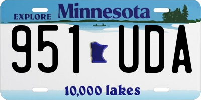 MN license plate 951UDA