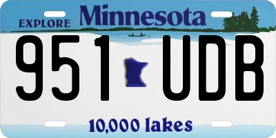 MN license plate 951UDB