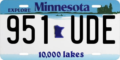MN license plate 951UDE