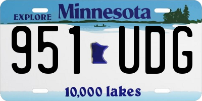 MN license plate 951UDG