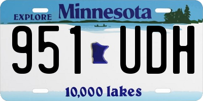 MN license plate 951UDH