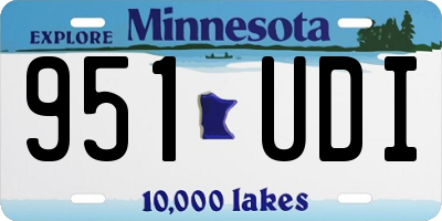 MN license plate 951UDI
