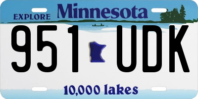 MN license plate 951UDK