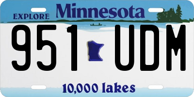 MN license plate 951UDM