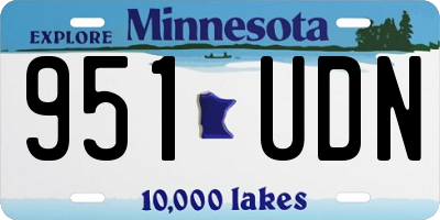 MN license plate 951UDN