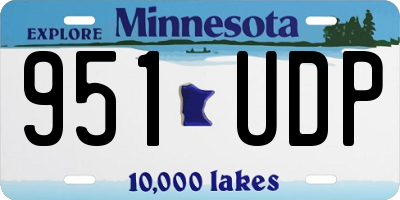 MN license plate 951UDP