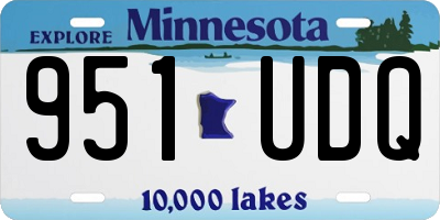 MN license plate 951UDQ