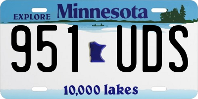 MN license plate 951UDS