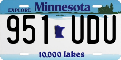 MN license plate 951UDU