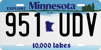 MN license plate 951UDV