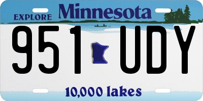 MN license plate 951UDY