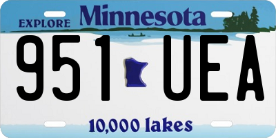 MN license plate 951UEA