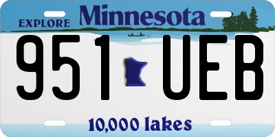 MN license plate 951UEB