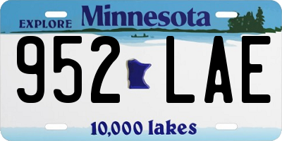 MN license plate 952LAE