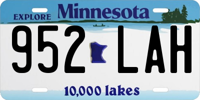 MN license plate 952LAH