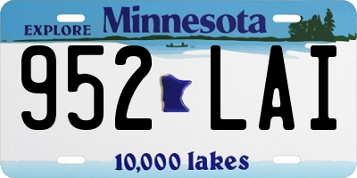 MN license plate 952LAI