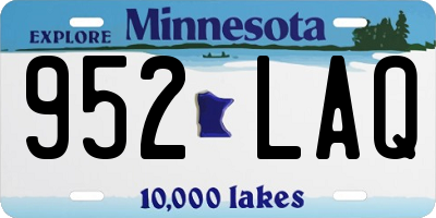 MN license plate 952LAQ
