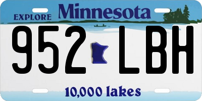 MN license plate 952LBH