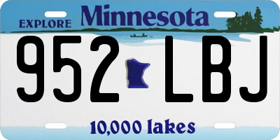 MN license plate 952LBJ