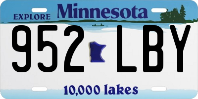 MN license plate 952LBY