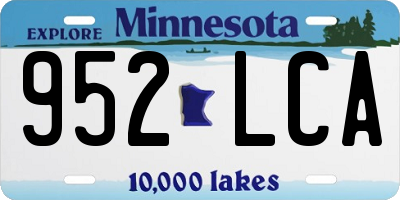MN license plate 952LCA