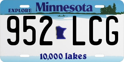 MN license plate 952LCG