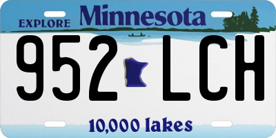 MN license plate 952LCH