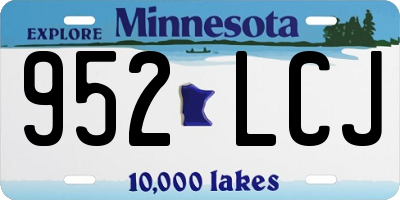 MN license plate 952LCJ