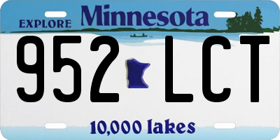 MN license plate 952LCT