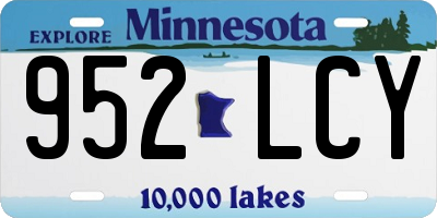 MN license plate 952LCY