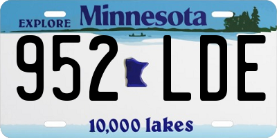 MN license plate 952LDE