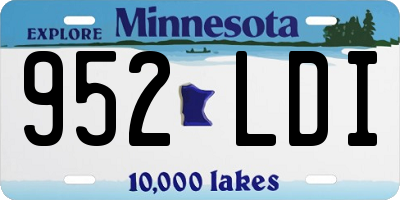 MN license plate 952LDI