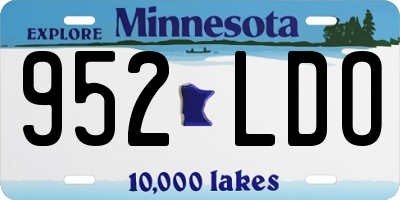 MN license plate 952LDO