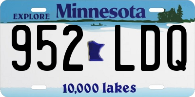 MN license plate 952LDQ