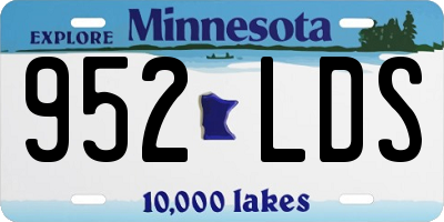 MN license plate 952LDS