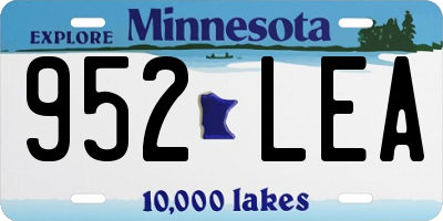 MN license plate 952LEA