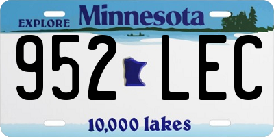 MN license plate 952LEC