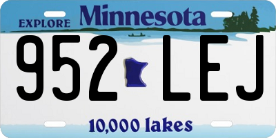 MN license plate 952LEJ