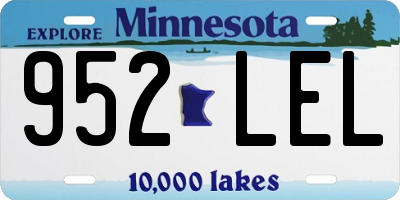 MN license plate 952LEL