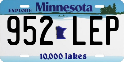 MN license plate 952LEP