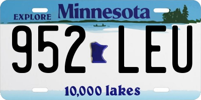 MN license plate 952LEU