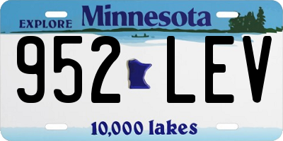 MN license plate 952LEV